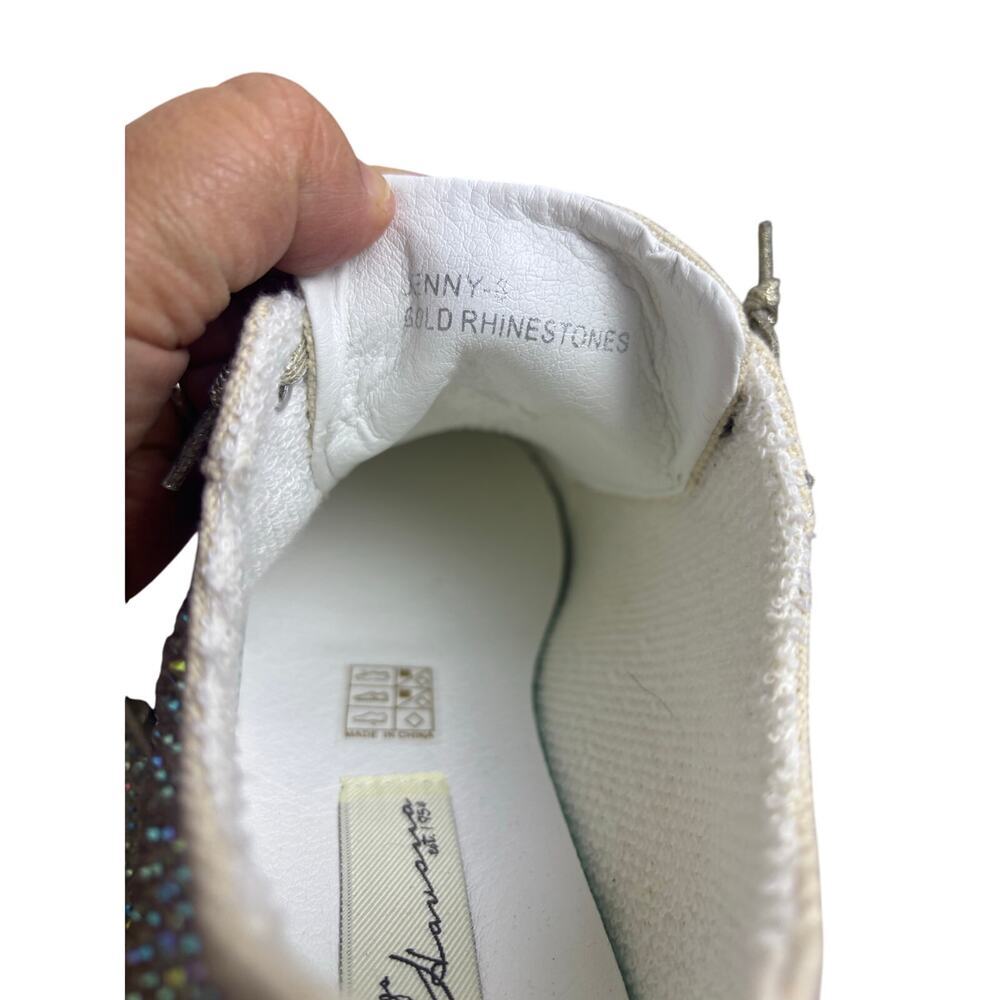 Vintage Havana Jenny Rhinestone Sneakers Gold Sparkle Low Top Casual Shoes - Picture 6 of 7
